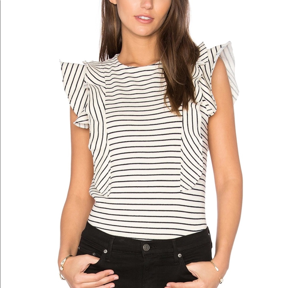 McGuire Ruffle Stripe Top
